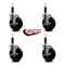 Service Caster 5'' Soft Rubber Swivel 1'' Expanding Stem Caster Set with Brake, 4PK SCC-EX20S514-SRS-TLB-1-4 - alternate 2